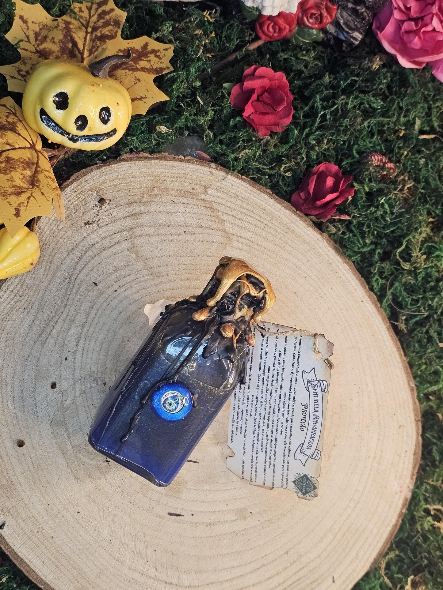 Sentinela Engarrafada – Amuleto Mágico Personalizado para Proteção, Sorte e Energia Positiva