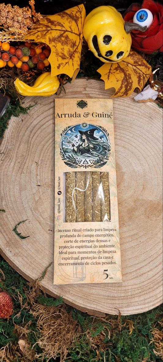 Incenso Ritual Arruda e Guiné, Corte Energético e Proteção
