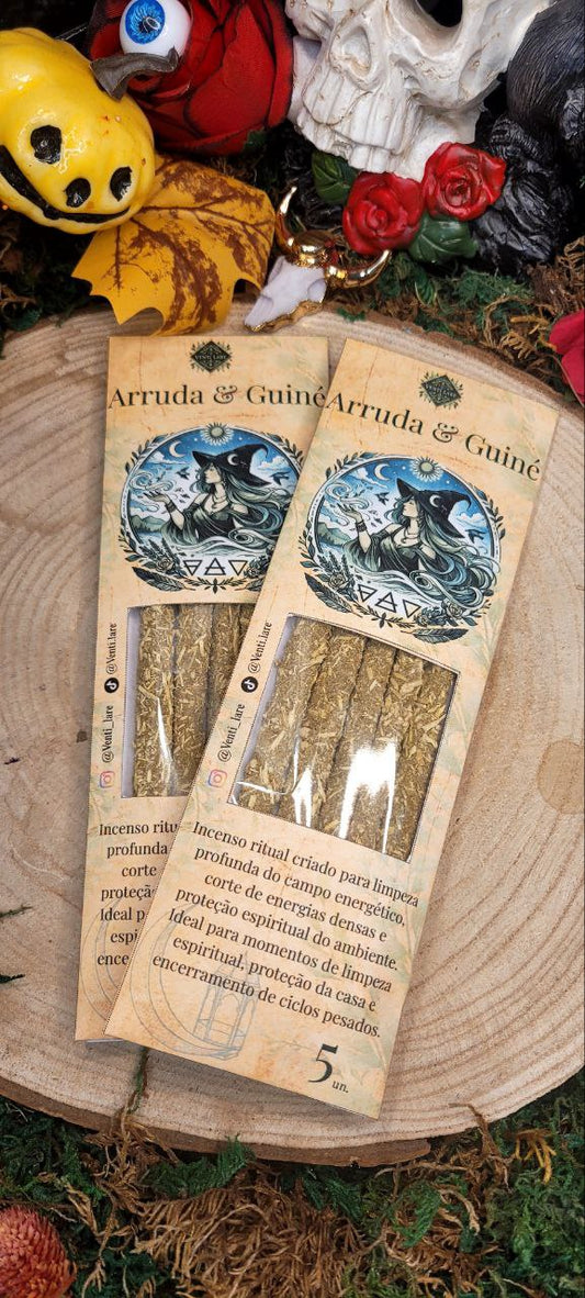 Incenso Ritual Arruda e Guiné, Corte Energético e Proteção