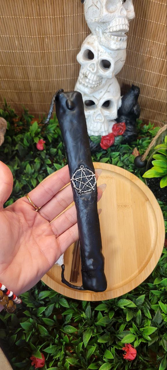 Vela Volteio Sagrado – Ritual de Retorno à Origem, Corte de Energias Negativas e Proteção Espiritual | Vela Artesanal com Ervas e Amuletos