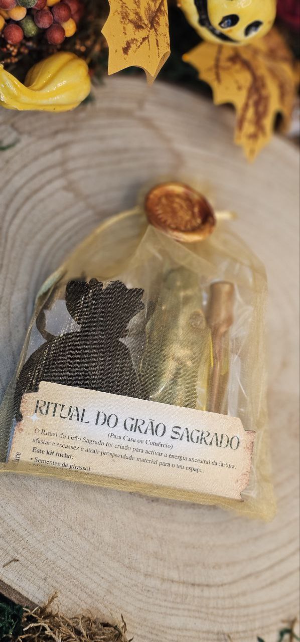 Ritual do Grão Sagrado – Kit Ancestral de Fartura e Prosperidade | Abundância para Casa ou Comércio