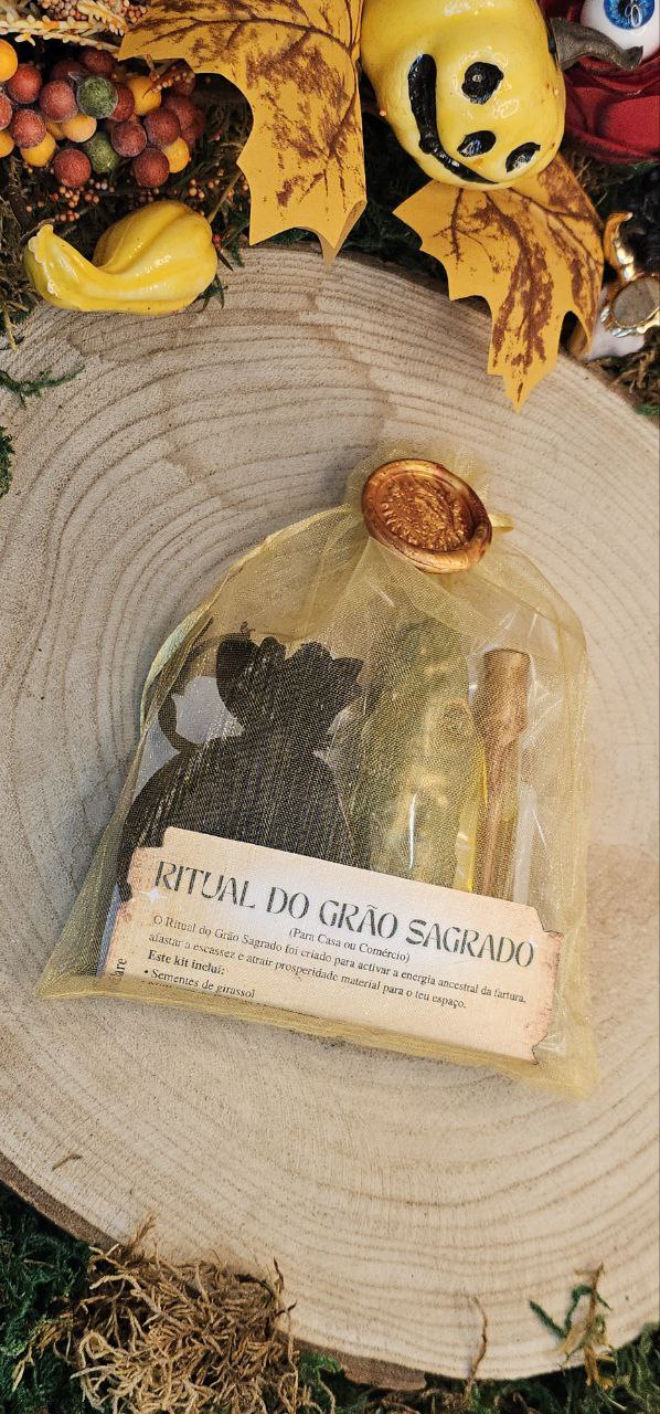 Ritual do Grão Sagrado – Kit Ancestral de Fartura e Prosperidade | Abundância para Casa ou Comércio