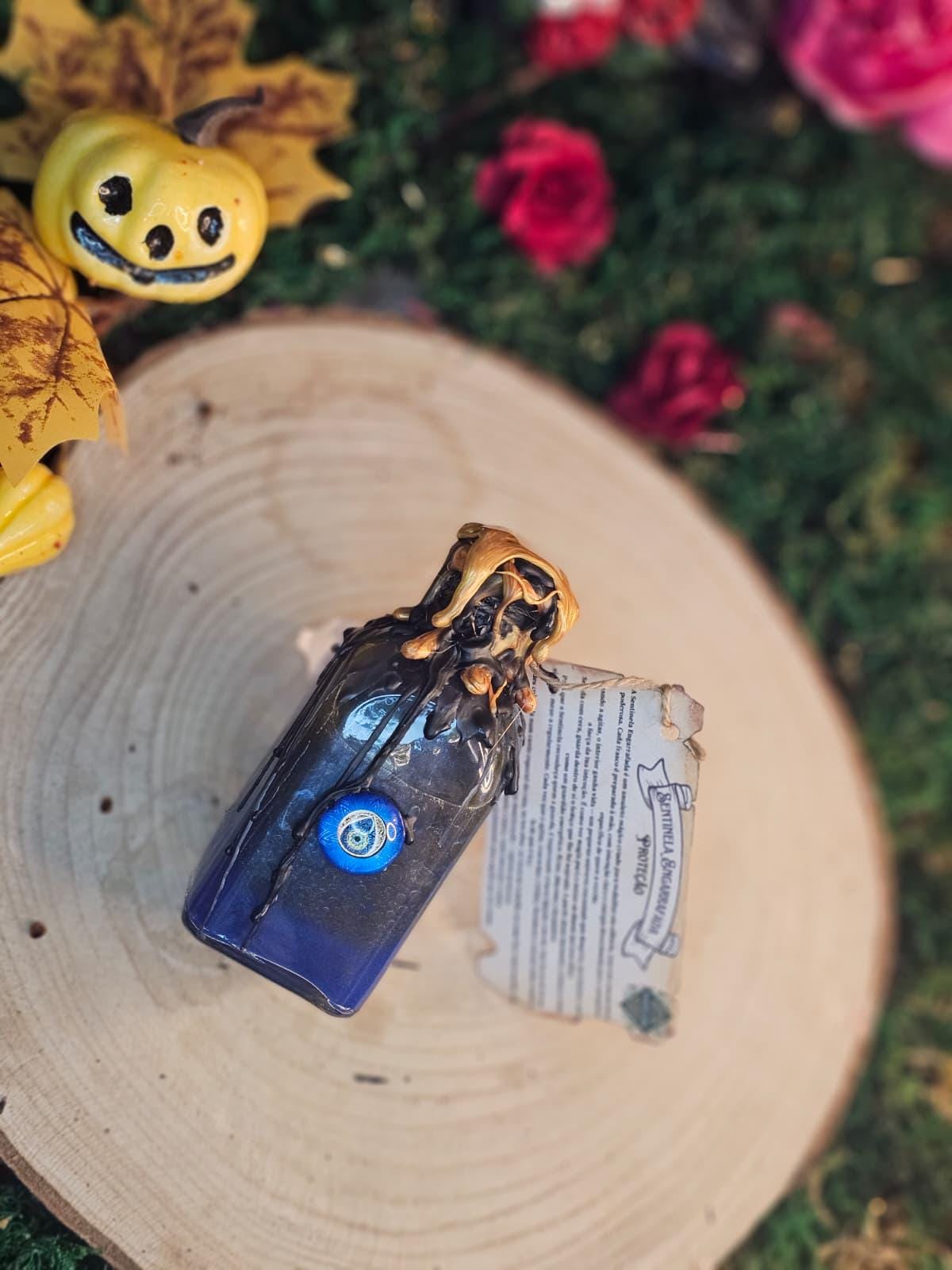 Sentinela Engarrafada – Amuleto Mágico Personalizado para Proteção, Sorte e Energia Positiva