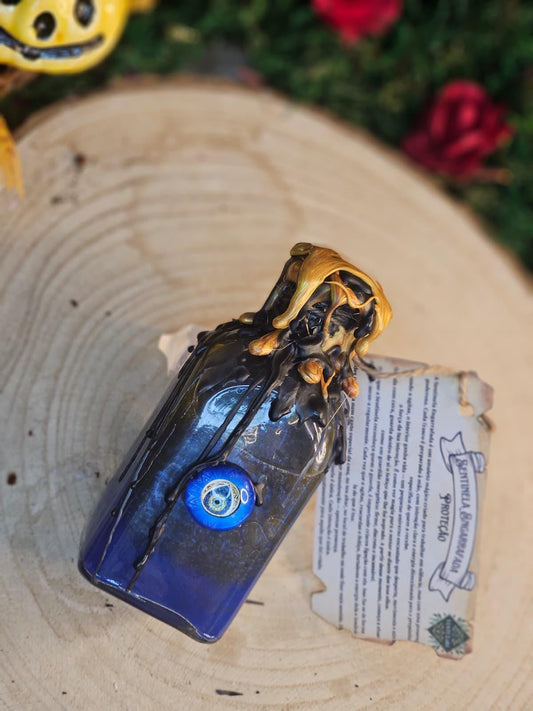 Sentinela Engarrafada – Amuleto Mágico Personalizado para Proteção, Sorte e Energia Positiva