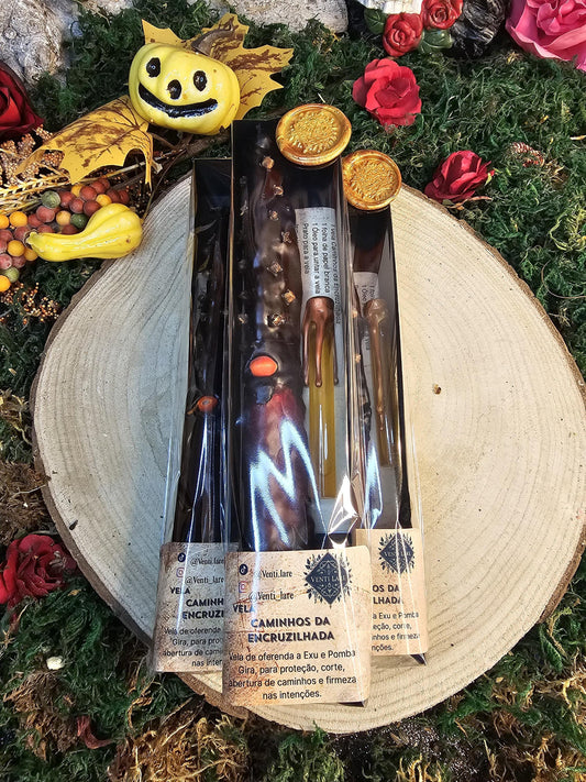 Vela Ritualistica Caminhos da Encruzilhada | Vela Ritual Guardiões
